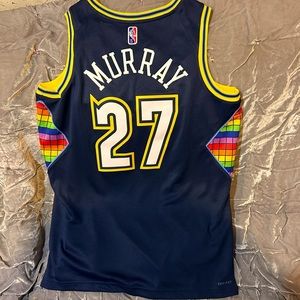 Denver Nuggets number 27 Jemal Murray size 48 men’s basketball jersey.